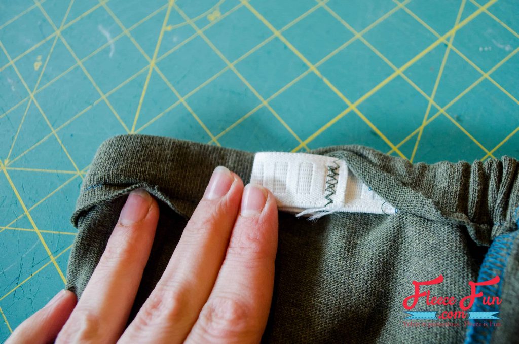 Overlap the two ends. Free fleecefun pattern for upcycled sweater skirt