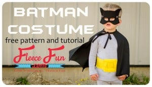Batman Cape Costume Tutorial DIY on Fleece Fun