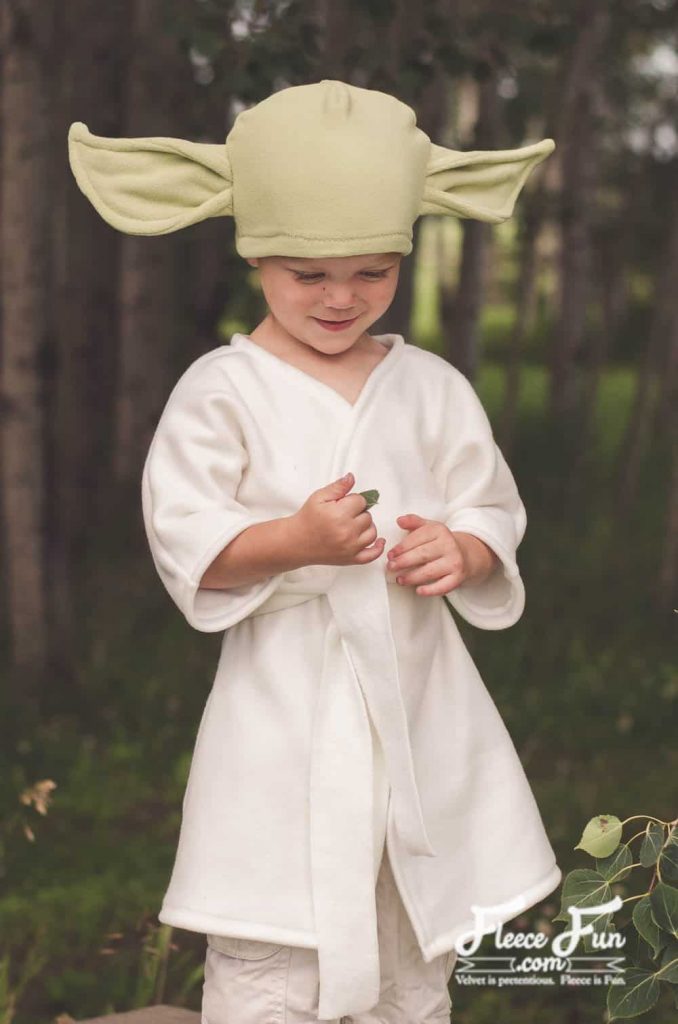 Sewing guide for Yoda costume from fleecefun free template and tutorial