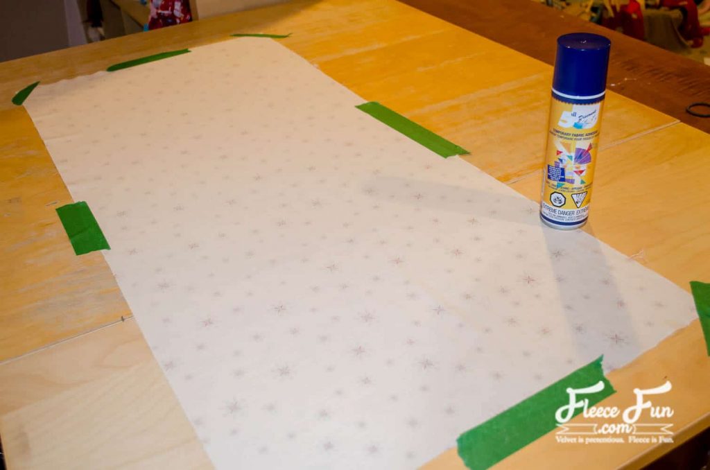 Attaching backing fabric to the quilted Christmas table runner with fleecefun free template and tutorial