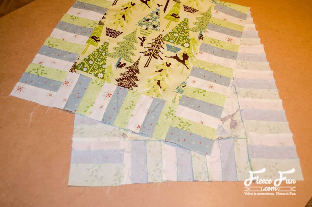 sewing the squares together