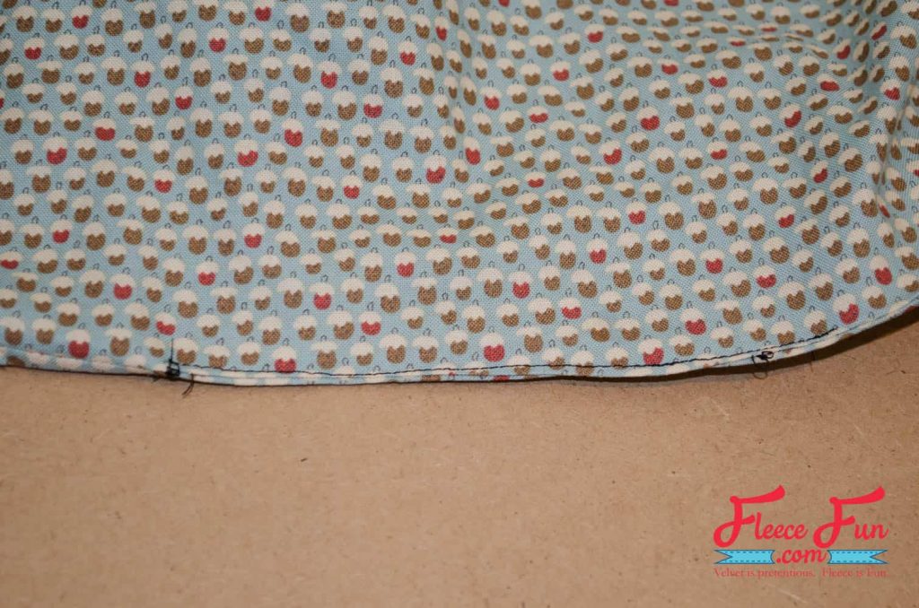 sewing along the edge