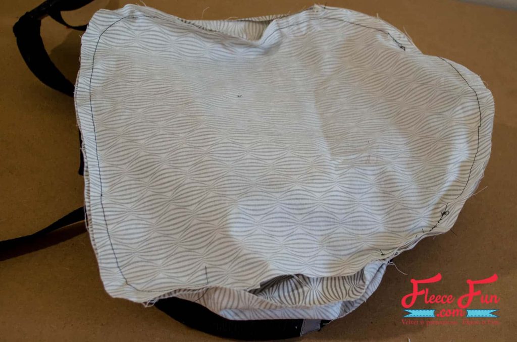 sewing the lining fabric