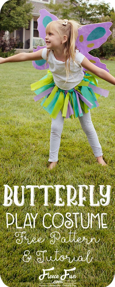 I love this easy to sew butterfly costume. It works for Halloween or dress up. I like how it comes with a nice pdf patterns too. Great DIY little girl costume idea.
