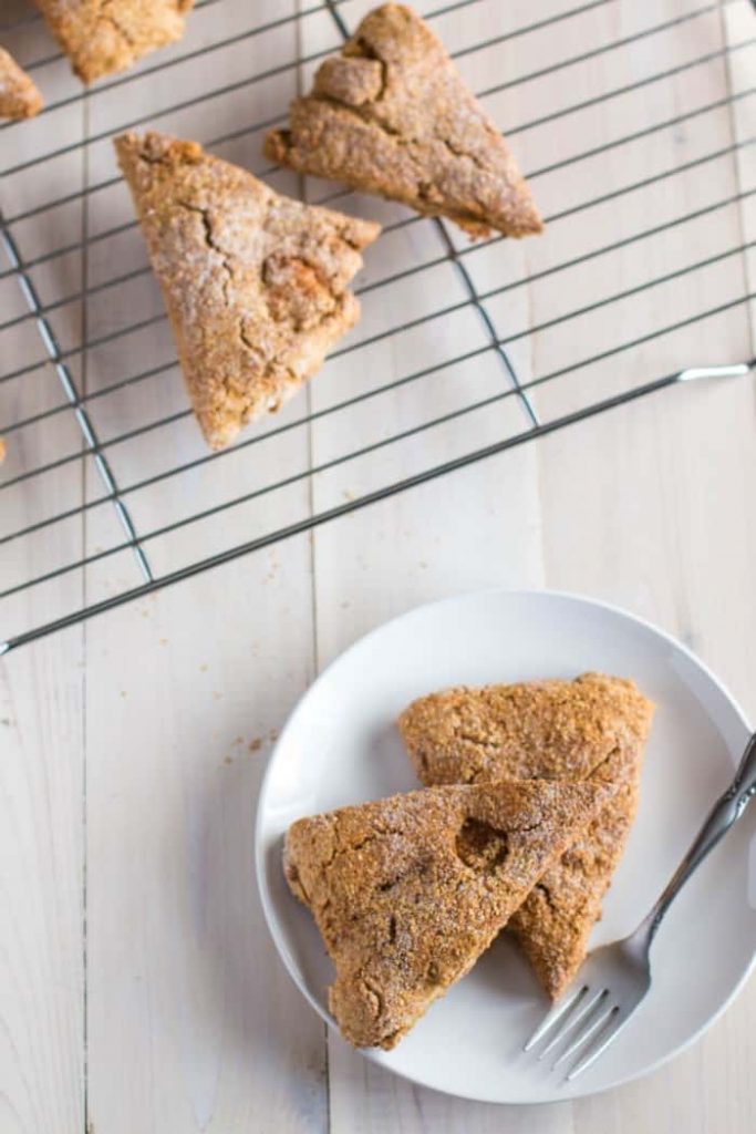 Serving the scones warm.