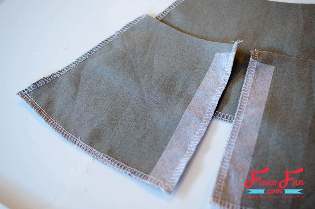 sewing the side edges.