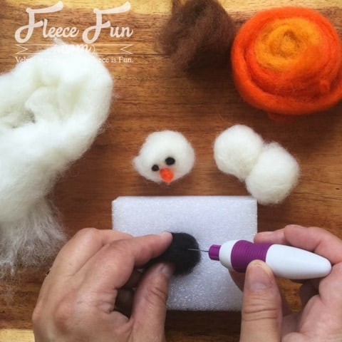 crafting the snowman hat