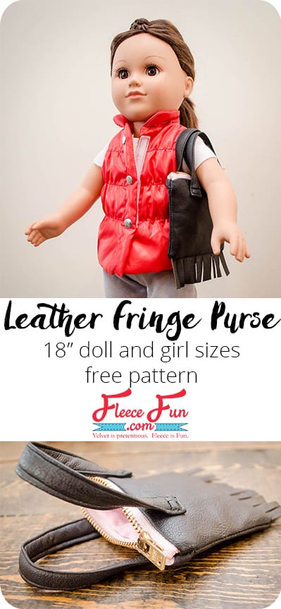 I love this 18 inch doll purse tutorial that comes in doll and girl size so they can have matching purses!