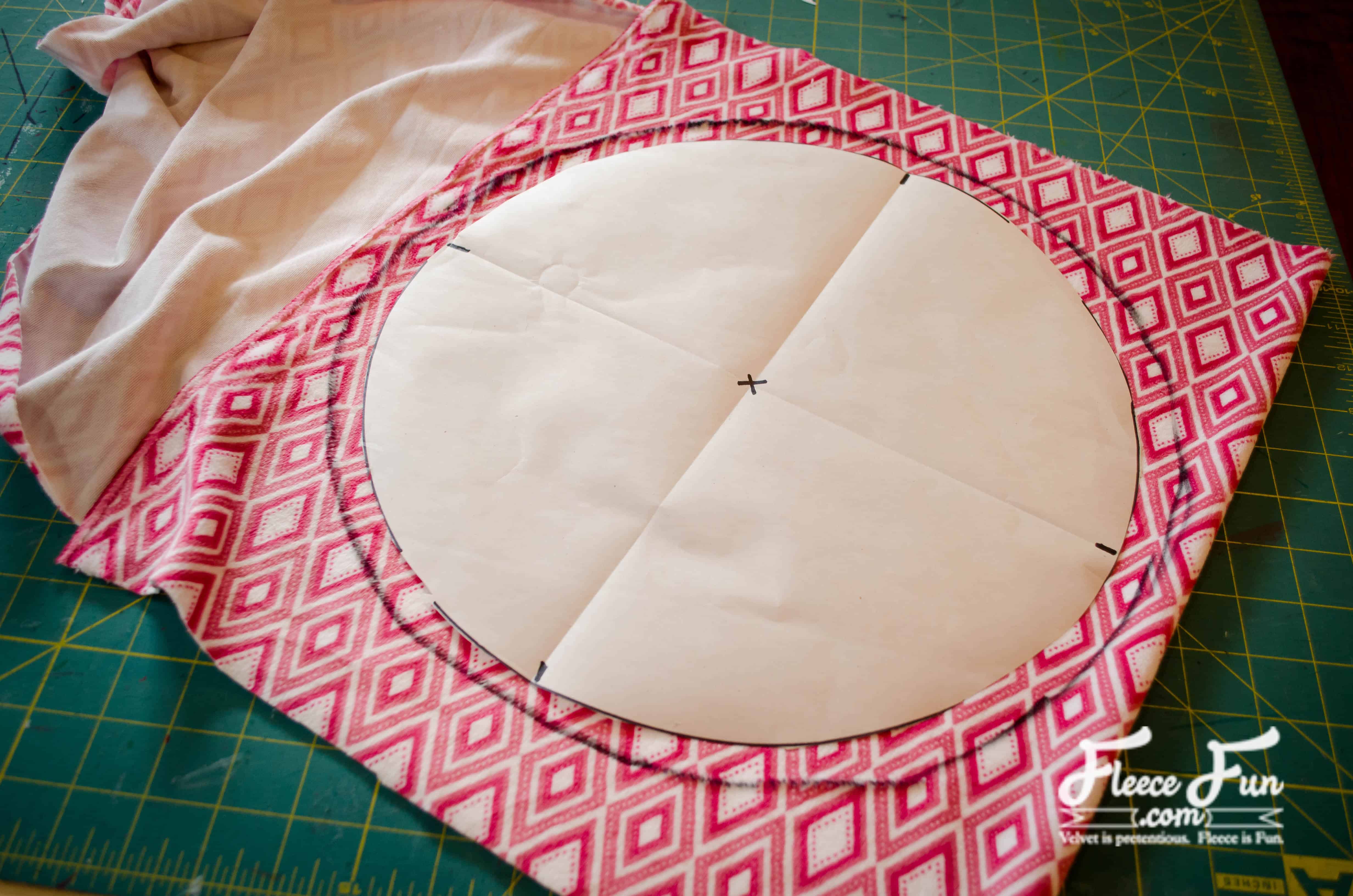 sewing the pattern piece