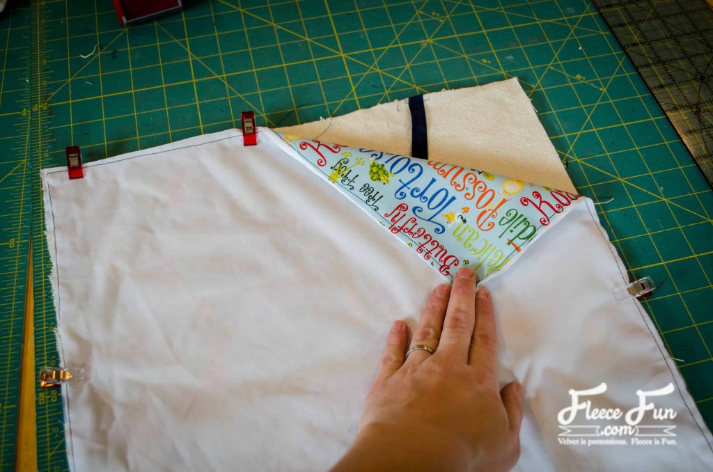 adding the quilting cotton. I love this sewing project for babies. This diaper changing mat is simple to make and the perfect addition to any diaper bag or purse! fleece fun waterproof change mat tutorial