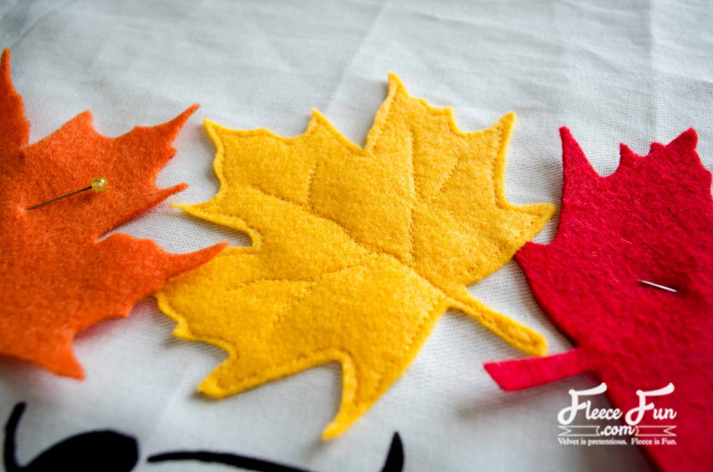 Sewing Step for Autumn Leaves Pillow