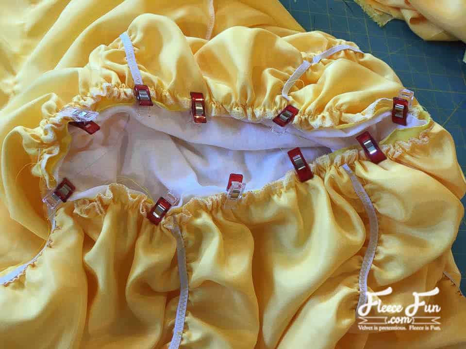 sewing the skirt