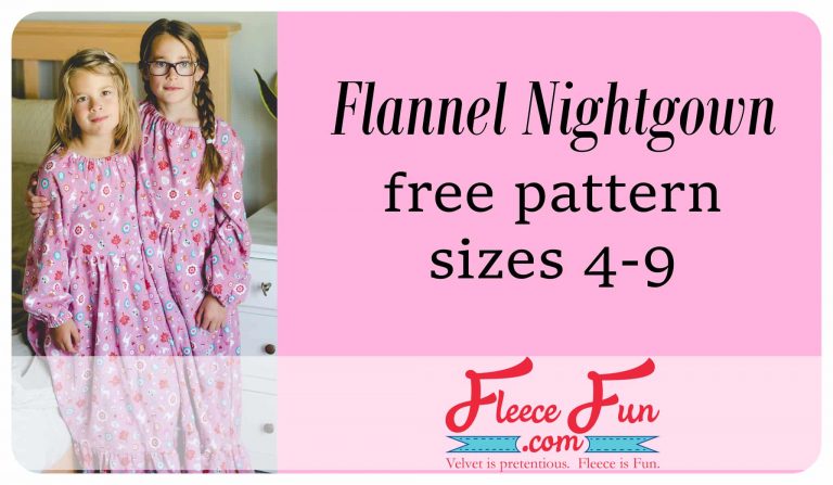 Flannel Nightgown Sewing Pattern (free)