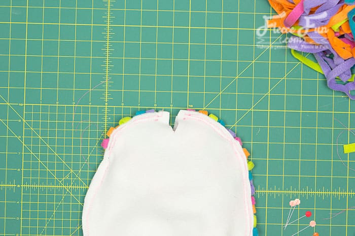 Sew the front and the back using a .5 inch seam allowance.