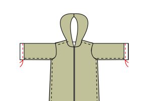 folding and sewing the seams