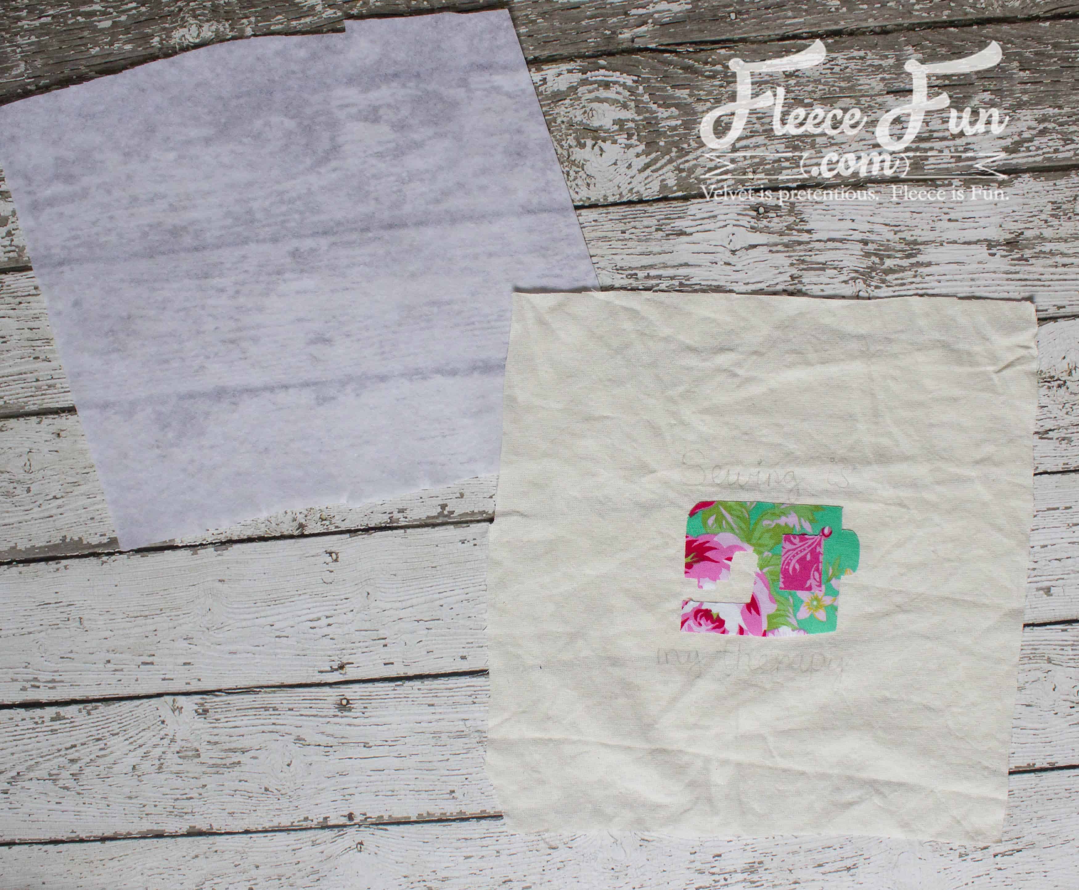 preparing for free motion applique