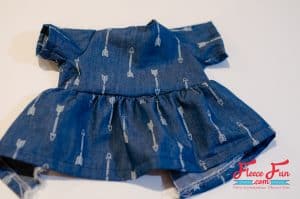 This sewing project for a Chambray Party Dress for 18" Doll Free Pattern is perfect for your American Girl Doll. The free pdf sewing pattern is easy to download.