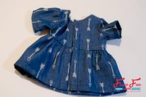 This sewing project for a Chambray Party Dress for 18" Doll Free Pattern is perfect for your American Girl Doll. The free pdf sewing pattern is easy to download.