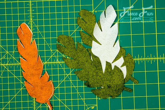 Step 4: Make the turkey feathers following FleeceFun's free template and tutorial.