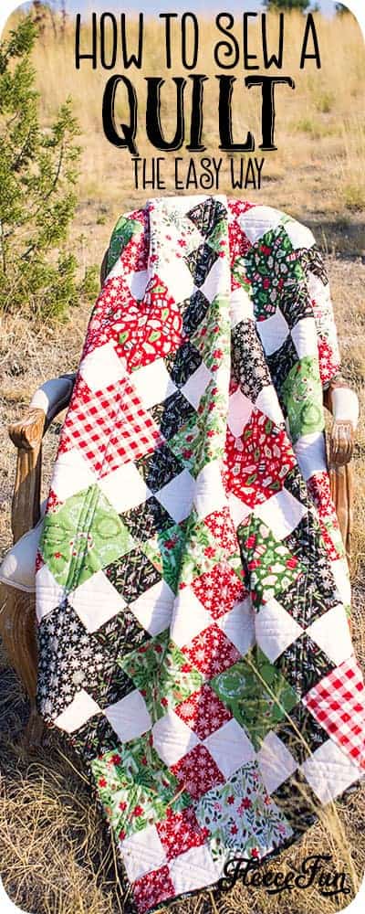 Learn how to sew a quilt the easy way using these step by step instructions with tips and tricks. Learn some basic quilting techniques that you can apply as a beginner to make the sewing process easier. 
#quilting #howtoquilt
#quiltingbasics #sew #sewingproject