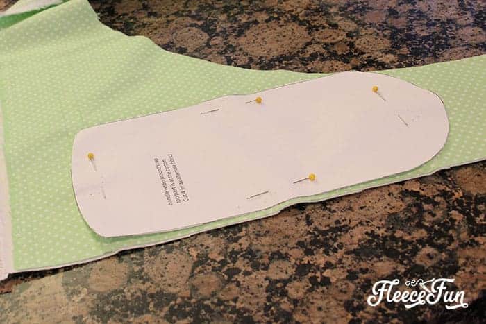 cutting out the pattern