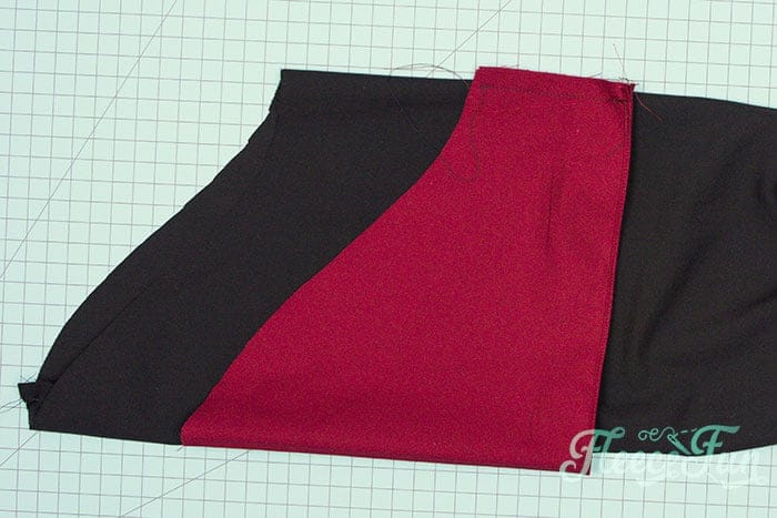 Attaching the lining to the sleeves with fleecefun free template and tutorial