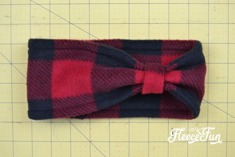 Complete your fleece ear warmer headband DIY using fleecefun's free template and tutorial.