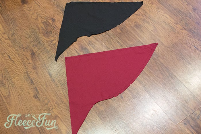 Fleecefun free template and tutorial step 3 sew the wizard robe hood