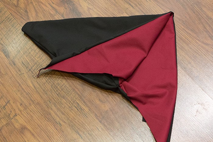 Stuff the lining into the hooded robe exterior. Fleecefun free template and tutorial step 3 sew the wizard robe hood