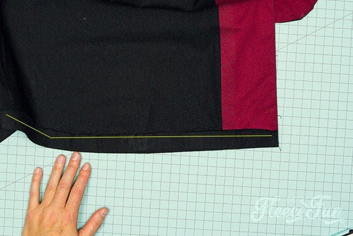 step 6 hem the Harry Potter robe