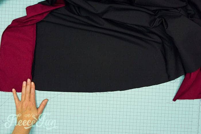 Hem the Harry Potter robe fleecefun free template and tutorial