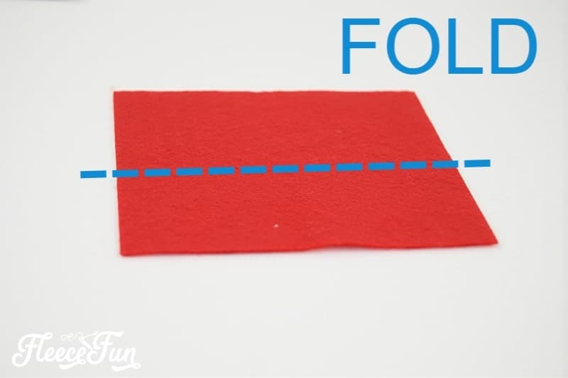 folding the red felt piece