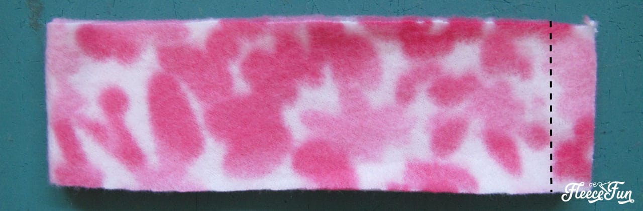 folding the band and sewing the short seam