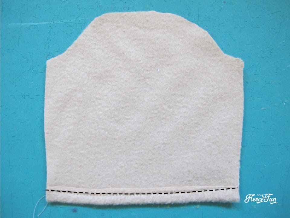 hemming each sleeve
