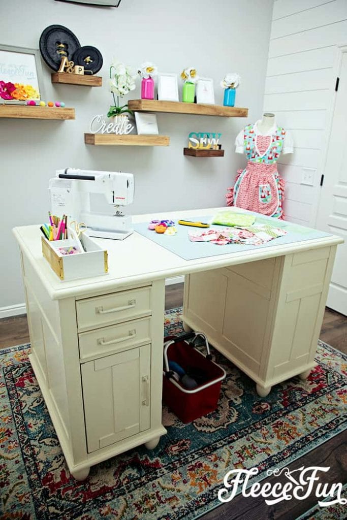 You'll love these Craft Room Ideas and the beautiful pictures of this craft room makeover. She takes it from dark and cluttered to airy and wow! 