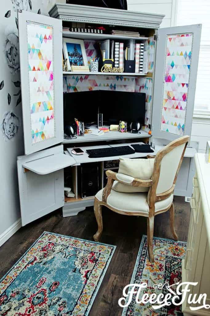 You'll love these Craft Room Ideas and the beautiful pictures of this craft room makeover. She takes it from dark and cluttered to airy and wow! 