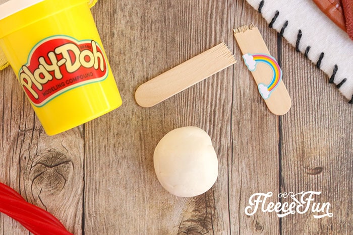 making the body using play dough