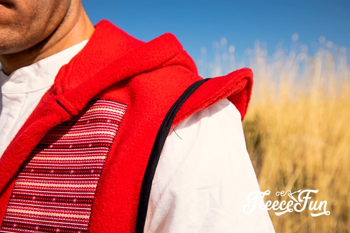This Aladdin costume DIY is inspired by the Vest from the 2019 movie! Use this free pattern to make a hoodie vest just like Aladdin's. #aladdin #haloweencostume #sewingproject #freesewingpattern