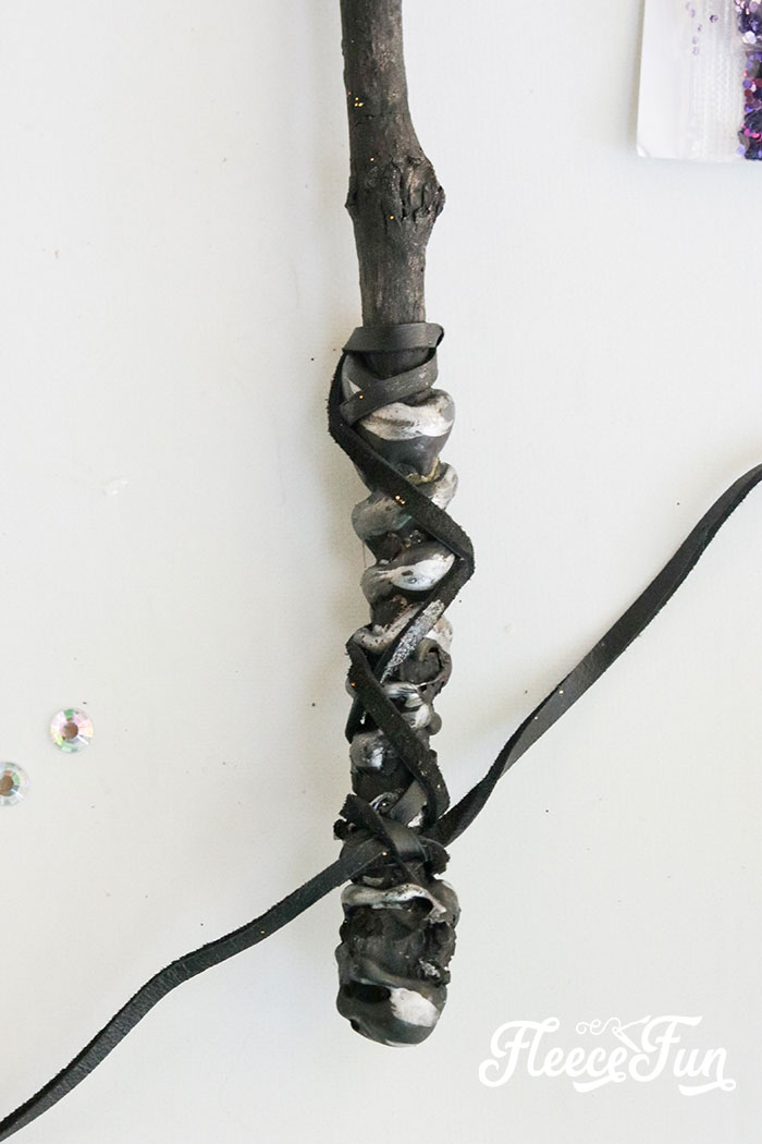 adding sparkle to the wand