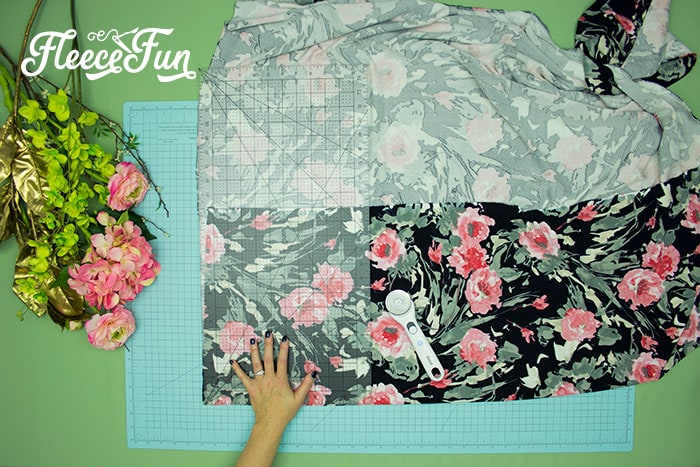cutting the fabric pieces