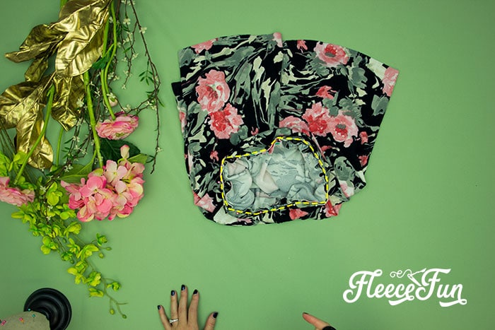 Pressing seams for a professional finish on a DIY half circle skirt with fleecefun's free pattern