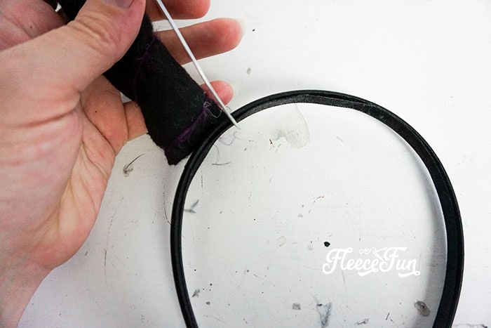 Wrapping remaining exposed wire.