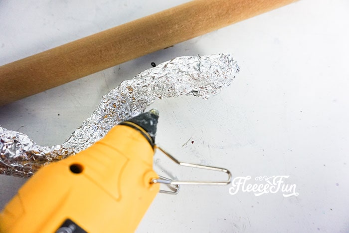 Gluing in place.