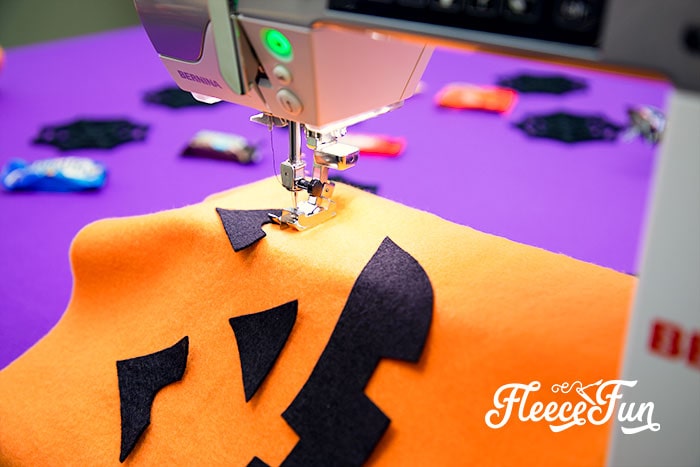 Stitch around the edges with a straight stitch or zigzag