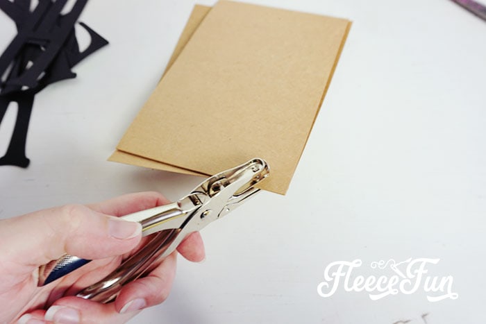 Step 2 - Prep the Thanksgiving banner elements for crafting with FleeceFun's free template
