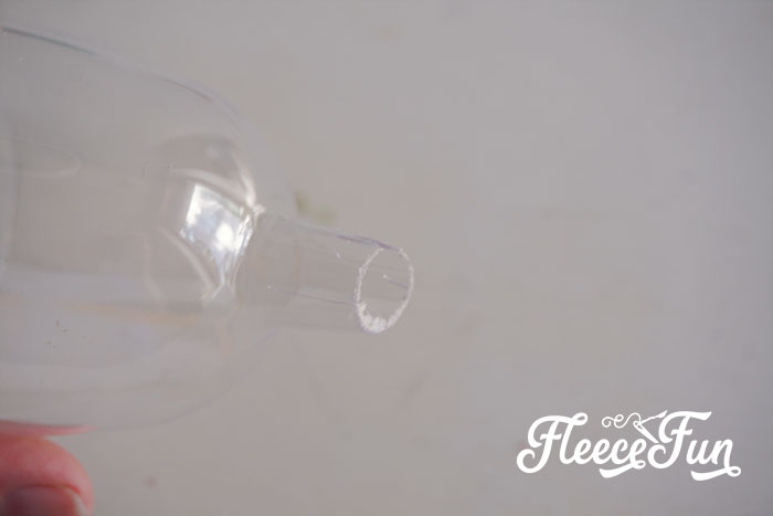 Crafting the glass cover of a Christmas cloche ornament using fleecefun free template and tutorial