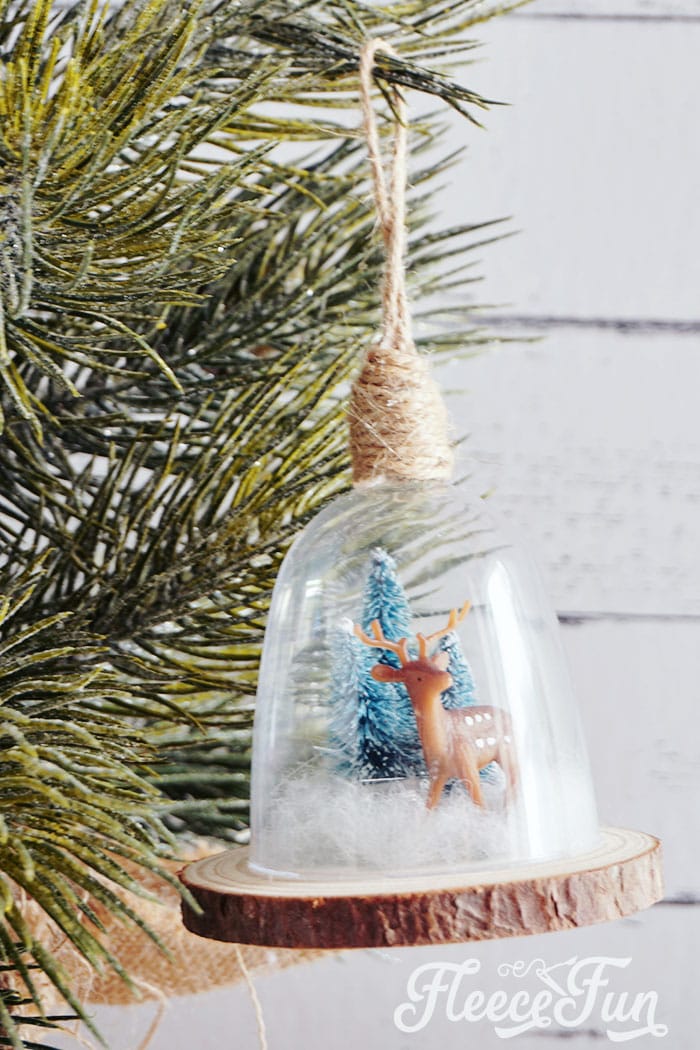 This DIY Cloche Ornament is shatterproof, and a wonderful addition to Homemade Christmas Ornaments. You can make several variations of this easy ornament.