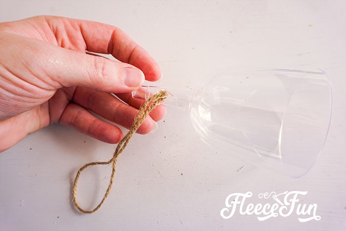 Creating the clear cover for a DIY cloche ornament with fleecefun free template and tutorial