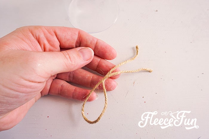 Step 3 of DIY cloche ornament: making the glass cover with fleecefun free template and tutorial