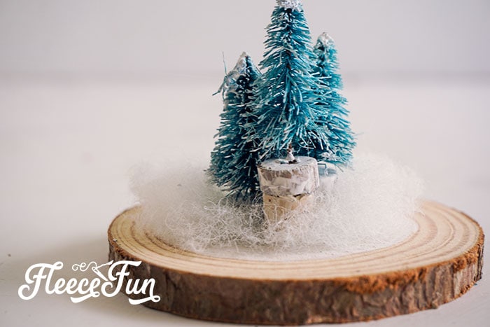 Step 2: Christmas cloche items ready for assembly with fleecefun free template and tutorial